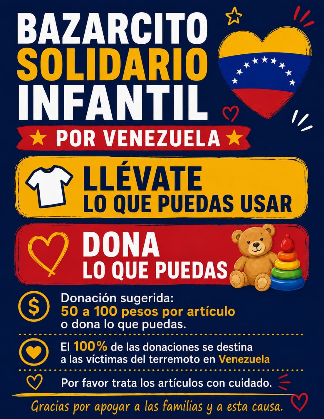 Bazarcito Solidario Infantil por Venezuela